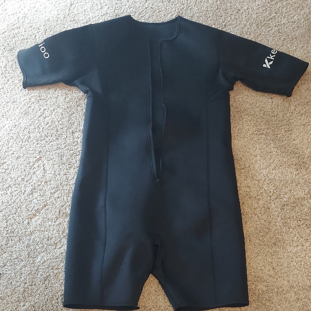 Black Short Sleeve sauna suit